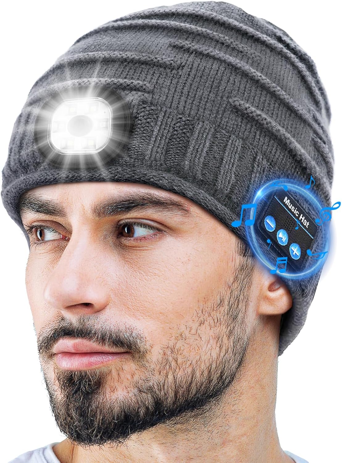 ZOOI Stocking Stuffers for Adults Men Gifts for Men Bluetooth Beanie for Men, Mens Gifts for Christmas Him Dad Cool Gadgets