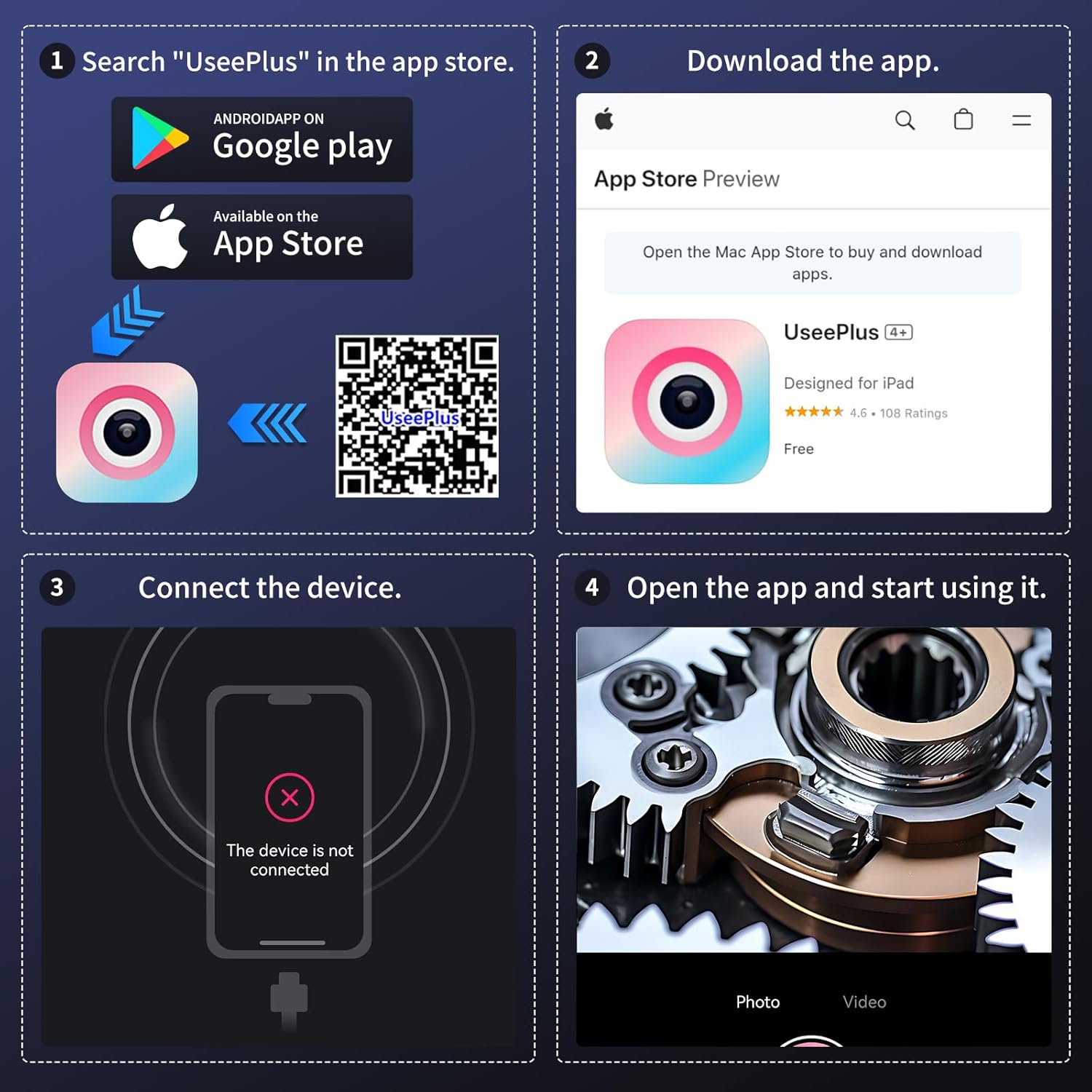 Endoscope Camera with Light, 1920P HD Borescope Inspection Camera with 8 Adjustable LEDs, IP67 Waterproof Semi-Rigid 16.4ft Snake Cable for Android, iPhone, and iPad(Single Lens)
