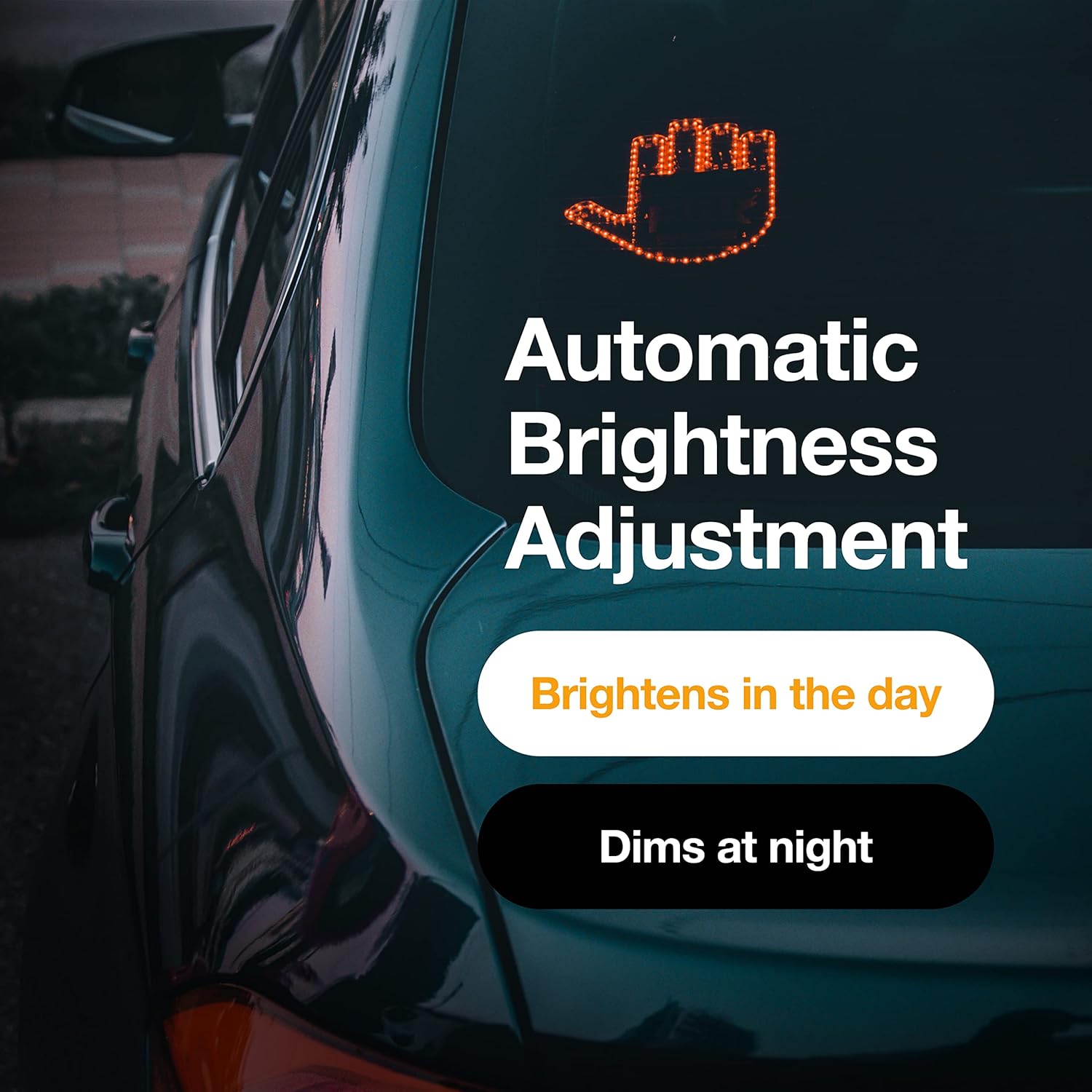 FLIK - THE ORIGINAL Middle Finger Light - Give The Bird Wave to Drivers - Hottest Gifted Car Accessories, Truck Accessories Car Gadgets Road Rage Signs for Men, Women, Teens - Funny Back Window Sign FLIK - THE ORIGINAL Middle Finger Light - Give The Bird Wave to Drivers - Hottest Gifted Car Accessories, Truck Accessories Car Gadgets Road Rage Signs for Men, Women, Teens - Funny Back Window Sign