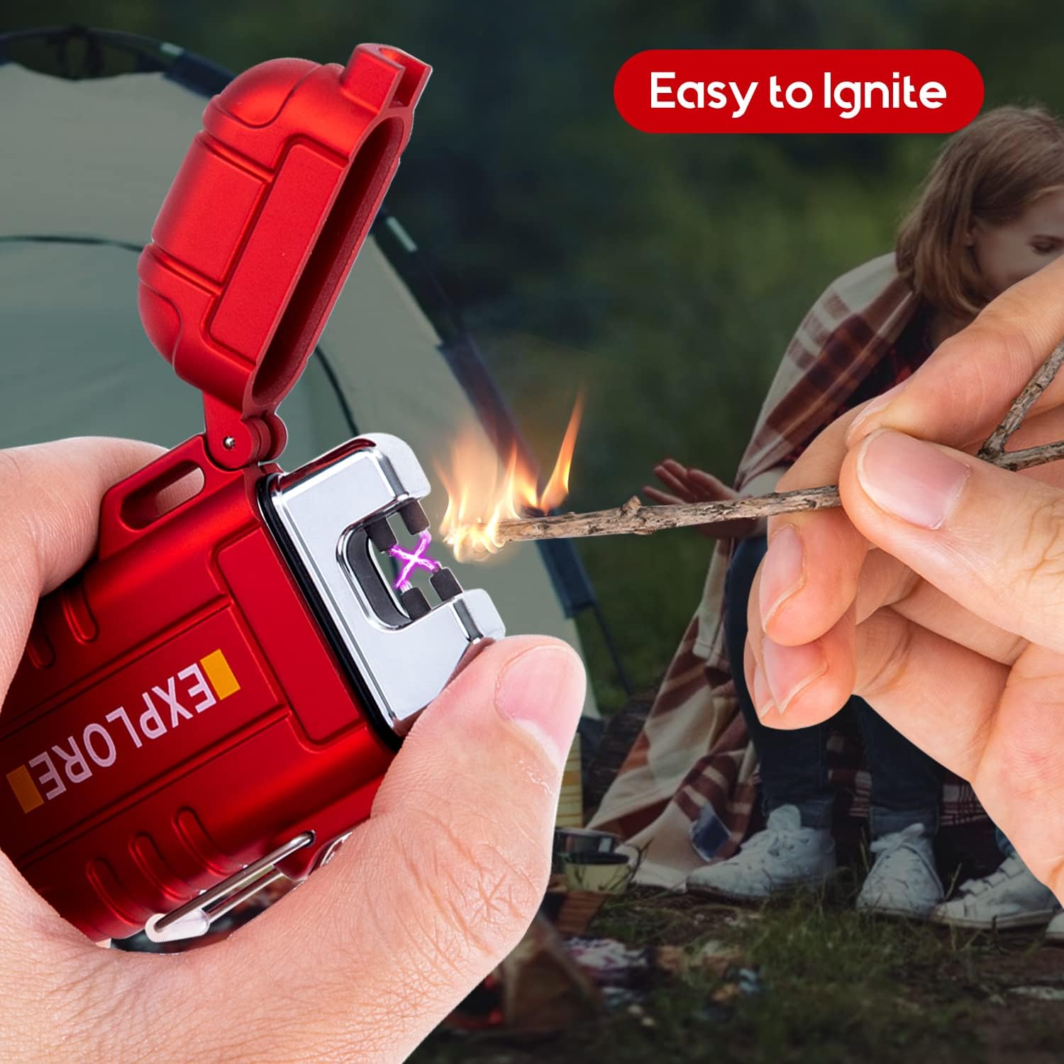 LcFun Electric Lighters Rechargeable Lighters Flexible Neck Dual Arc Electronic Lighter USB C Lighter with LED Battery Indicator and Flashlight for Candle, Camping, Hiking, Outdoor Adventure LcFun Electric Lighters Rechargeable Lighters Flexible Neck Dual Arc Electronic Lighter USB C Lighter with LED Battery Indicator and Flashlight for Candle, Camping, Hiking, Outdoor Adventure