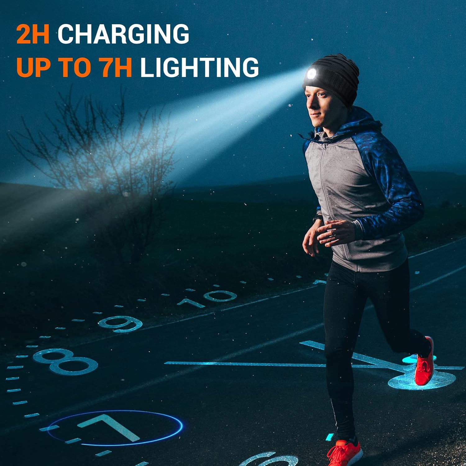 Mens Gifts Beanie Hat with Light: Stocking Stuffers Women Men Rechargeable Cap LED Flashlight Winter Hats Gift Ideas for Dad