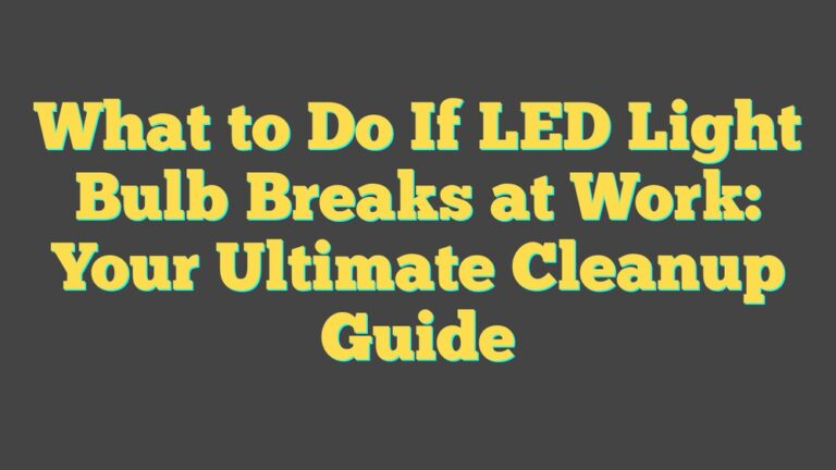 What Happens If a Led Light Breaks